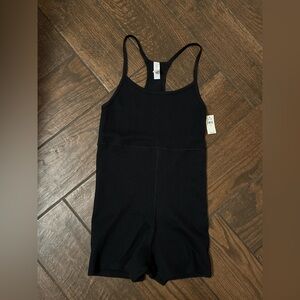 Offline by Aerie Black Ribbed Jumpsuit (L)